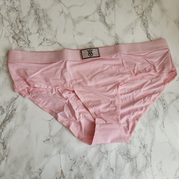 VS Logo Cotton Shine Patch Hiphugger Panty - Picture 2 of 6